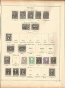 Paraguay and Peru stamp collection on 7 loose album pages. All prior to 1900. Good condition. We