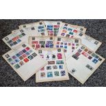 European stamp collection on 20 loose album pages. Includes Switzerland, Portugal, Italy and