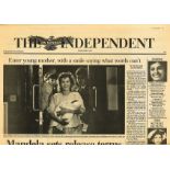 Newspaper collection. Includes Independent on Sunday 28/1/1990, The Independent 7/10/1986 and