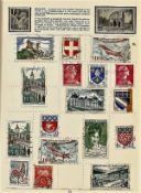 European stamp collection in Albion stamp album. 20+ pages. Includes France and Colonies, Monaco,