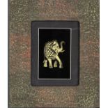 Hand carved African wooden frame with gold colour elephant, . All autographs come with a Certificate