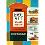 Royal mail stamp album. 58 pages, varying quantities on each page. Includes GB, Italy, Romania,