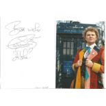 COLIN BAKER signed Page with Doctor Who Photo. All autographs come with a Certificate of