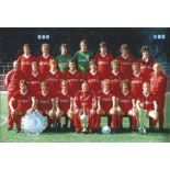 FRANK McGARVEY 1979, football autographed 12 x 8 photo, a superb image depicting Liverpool's squad