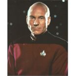 Patrick Stewart signed 10x8 colour photo from Star Trek. Slightly scratchy signature. All autographs