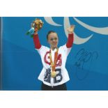 ELLIE SIMMONDS signed Paralympics Swimming 8x12 Photo. All autographs come with a Certificate of