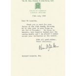 Rt Hon Norman St John-stevas MP TLS dated 15/7/1981 on House of Commons paper. All autographs come