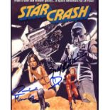 Blowout Sale! Starcrash Caroline Munro and Judd Hamilton hand signed 10x8 photo. This beautiful hand