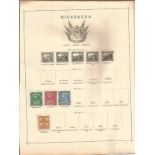 Nicaragua stamp collection on 7 loose sheets. Mostly prior to 1900. Good condition. We combine