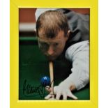 Snooker Steve Davis signed 10x8 colour photo. Framed. All autographs come with a Certificate of