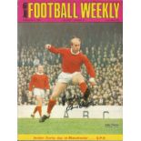 Bobby Charlton signed Football Weekly magazine. Volume 1 number 16. Signed on front cover. All