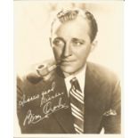 Bing Crosby signed PRINTED large photo and envelope from paramount. Good condition. We combine