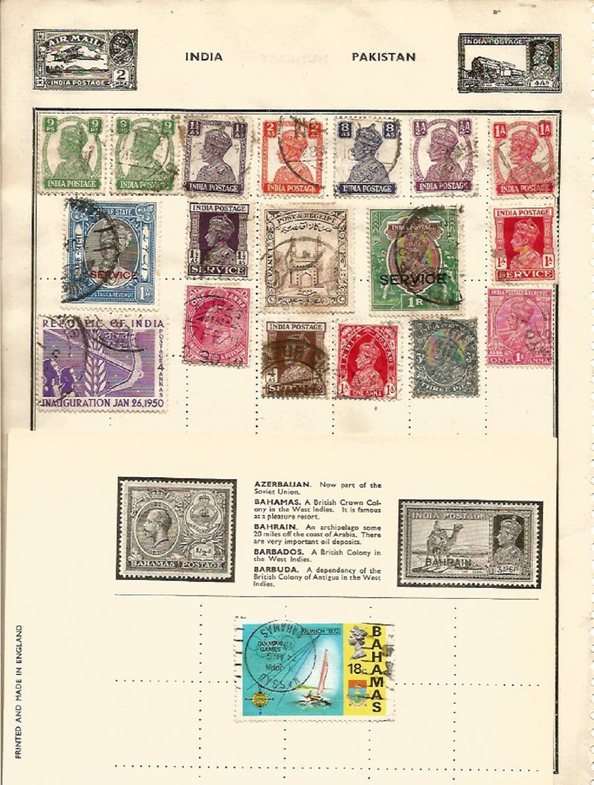 BCW stamp collection on 22 loose pages. Includes Canada, India, New Zealand, South Africa and