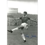TONY DUNNE 1961, football autographed 12 x 8 photo, a superb image depicting the Man United full-