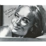Shirley Eaton from Goldfinger beautiful B/W photo Bed Shot. All autographs come with a Certificate