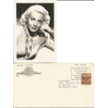 Lana Turner PRINTED signed photo and envelope from MGM 1946. Good condition. We combine postage on