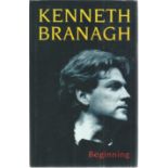 Kenneth Branagh signed bookplate attached inside Beginning hardback book. All autographs come with a