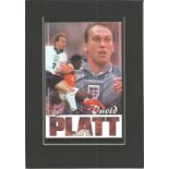 David Platt mounted signature piece with magazine signed photo. All autographs come with a