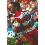 Rugby Liam Botham signed 12x8 colour photo pictured in action for Wigan Warriors. Liam James