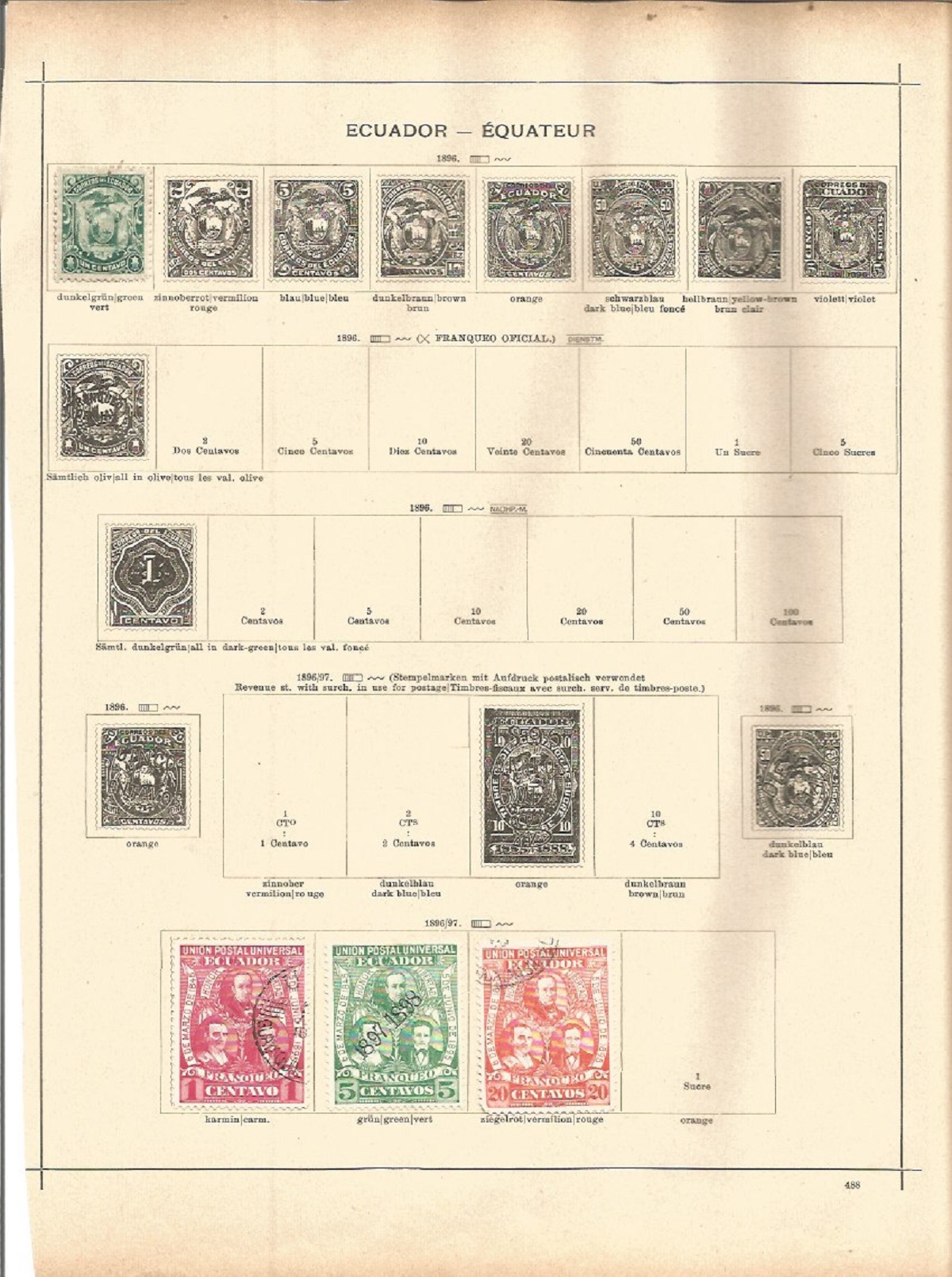 Dominican republic and Ecuador stamp collection on 7 loose pages. Mainly prior to 1902. Good - Image 2 of 2
