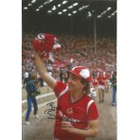 BRYAN ROBSON signed Manchester United FA Cup 8x12 Photo. All autographs come with a Certificate of