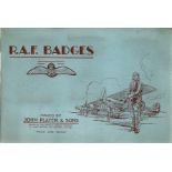RAF badges cigarette card collection from John player and sons in album. 1937 full set of 50