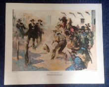 Railway Print 23x31 approx titled The Great Marquess by the artist Terence Cuneo. Good condition. We