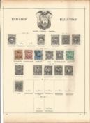 Dominican republic and Ecuador stamp collection on 7 loose pages. Mainly prior to 1902. Good