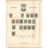 Dominican republic and Ecuador stamp collection on 7 loose pages. Mainly prior to 1902. Good