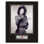 Stunning Display! V Jane Badler hand signed professionally mounted display. This beautiful display