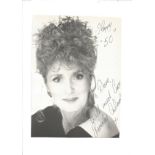 Beverley Callard signed 10x8 black and white photo. English actress, known for her role as Liz
