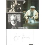 Sergio Leone signed 6x4 white card with colour UNSIGNED photo. January 3, 1929 - April 30, 1989) was