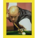 Peter Ebdon signed 10x8 inch snooker action colour photo. Framed. All autographs come with a