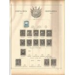 Costa Rica and Cuba stamp collection on 8 loose pages. Mainly prior to 1900. Good condition. We