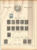 Costa Rica and Cuba stamp collection on 8 loose pages. Mainly prior to 1900. Good condition. We