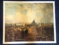 London print approx 33x24 titled The Heart of the Empire by the artist Neil Moiler Lund 1863-1916.