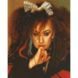 Boy George signed 10x8 colour photo. English singer, songwriter, DJ, fashion designer, actor,