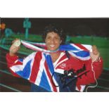 FATIMA WHITBREAD signed Olympic Athletics 8x12 Photo. All autographs come with a Certificate of