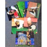 Snooker collection 6 signed colour photos from some well-known names signatures include Peter Ebdon,