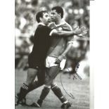 Paul McGrath Ireland Signed 12 x 8 inch football black and white photo. Good Condition. All