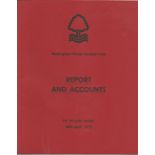 Football Nottingham Forest Football Club Report and Accounts booklet for the year ended 31st May