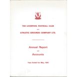 Football Liverpool Football Club Athletic Grounds Company Ltd Annual Report and Accounts booklet