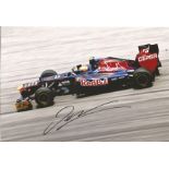 Motor Racing Jean-Éric Vergne signed 12x8 colour photo pictured driving for Toro Rosso in Formula