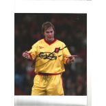 Jason McAteer Liverpool Signed 12 x 8 inch football colour photo. Good Condition. All autographs