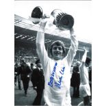 Allan Clarke Leeds United Signed 16 x 12 inch football photo. Good Condition. All autographs come