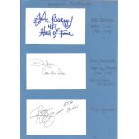 American Football legends signature piece 3 white cards signed by Lem Barney, Detroit Lions, Donny