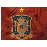 Spain 16 x 12 colour photo signed by Toni Jimenez, Quique Sánchez Flores, Míchel Salgado, Alvaro