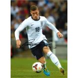 Ross Barkley England Signed 16 x 12 inch football colour photo. Good Condition. All autographs