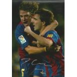 Deco signed 12x8 colour photo pictured celebrating while playing for Barcelona. Good Condition.