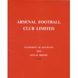 Football Arsenal Football Club Limited statement of Accounts and Annual Report booklet for the